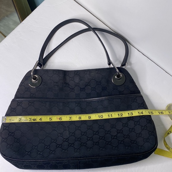 GUCCI Black GG Canvas Eclipse Bag AUTHENTIC - Picture 14 of 16